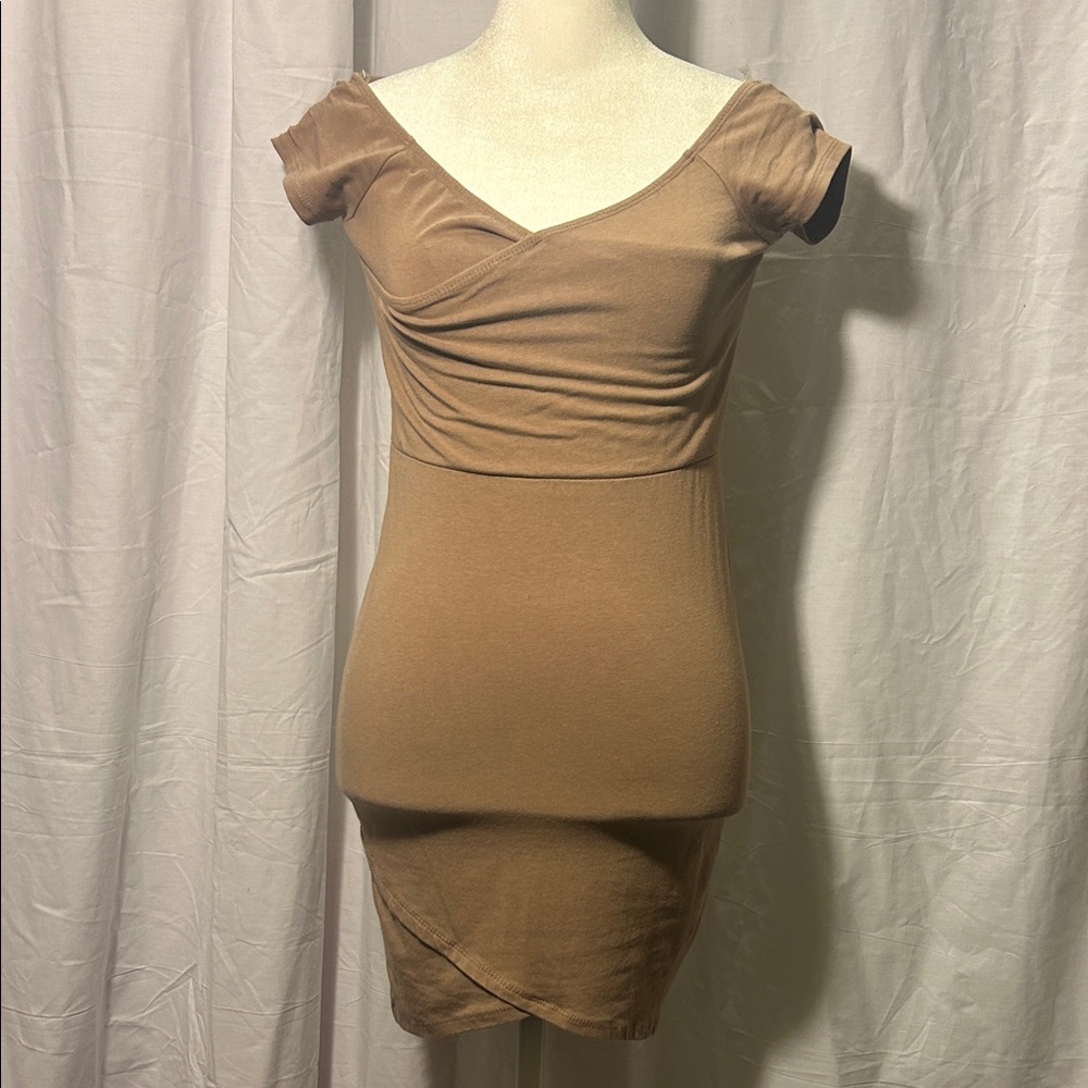 Elegant Tan Women's Dress